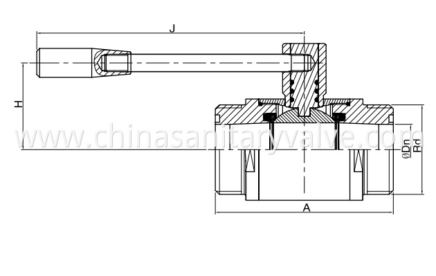 SMS Sanitary Hygienic Two Way Ball Valve Male